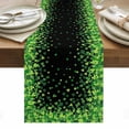 thumbnail image 1 of St. Patrick's Day Table Runner - 60 Inch Long, Kitchen Dining Table Runner Dresser Scarves, Spring Lucky Shamrocks Leaves Black Farmhouse Decor for Coffee Tables Wedding Party Banquet, 1 of 8