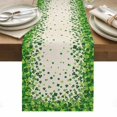 thumbnail image 1 of St. Patrick's Day Table Runner - 60 Inch Long, Kitchen Dining Table Runner Dresser Scarves, Spring Lucky Shamrocks Leaves Retro Country Farmhouse Decor for Coffee Tables Wedding Party Banquet, 1 of 8