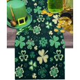 thumbnail image 1 of St. Patrick''s Day Table Runner 71 in Long Holiday Family Kitchen Dinning Table Decorative Saint Patrick''s Day Clover Pattern Table Runners for Coffee Table Wedding Party Birthday 13x71 inch, 1 of 6