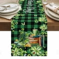 thumbnail image 1 of St. Patrick's Day Table Runner - 90 Inch Long, Kitchen Dining Table Runner Dresser Scarves, Shamrocks Green Boots Bools Farm Plaid Farmhouse Decor for Coffee Tables Wedding Party Banquet, 1 of 8