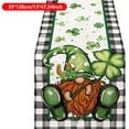 thumbnail image 1 of St. Patrick's Day Table Runner Decorations - Shamrock and Clover Pattern Table Runner for Irish Celebration, Home, Kitchen, Mantel, Dining Table Decor, 13x47in, 1 of 5