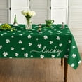 thumbnail image 1 of St. Patrick''s Day Tablecloth 60×120 Inch, Irish Clover Shamrock Green Washable Table Cover for Party Picnic Dinner Decor, 1 of 6