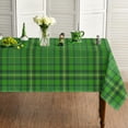 thumbnail image 1 of St. Patrick''s Day Tablecloth 60×120 Inch Rectangular, Green Buffalo Plaid Rural Style Washable Seasonal Table Cover for Party Picnic Dinner Decor, 1 of 6