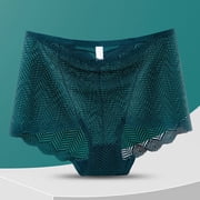 Tawop Funny Underwear for Women Boxer Briefs Green Lace Panties High Waisted Mesh Breathable Sexy Hollow Lingerie