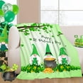 thumbnail image 1 of St. Patrick''s Day Throw Blanket Green Lucky Shamrock Clover Gnome Flannel Throw Blanket Super Soft Warm Bed Blanket for Living Room Bedroom Sofa Couch 50x60 Inch, 1 of 6