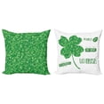 thumbnail image 1 of Ambesonne St Patrick's Day Throw Pillow Cover 2 Pack, Irish Slogans Art, 24", Green and White, 1 of 2