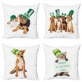 thumbnail image 1 of Ambesonne St. Patrick's Day Throw Pillow Cover 4 Pack, Pet Lover Dog Cat, 20", Multicolor, 1 of 2