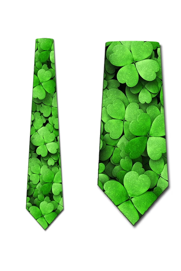 St. Patrick's Day Ties Mens Clover Necktie by Three Rooker