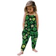 thumbnail image 1 of St. Patrick's Day Toddler Girls Kids Jumpsuit One Piece Floral Playsuit Strap Romper Summer Outfits Clothes, 1 of 5