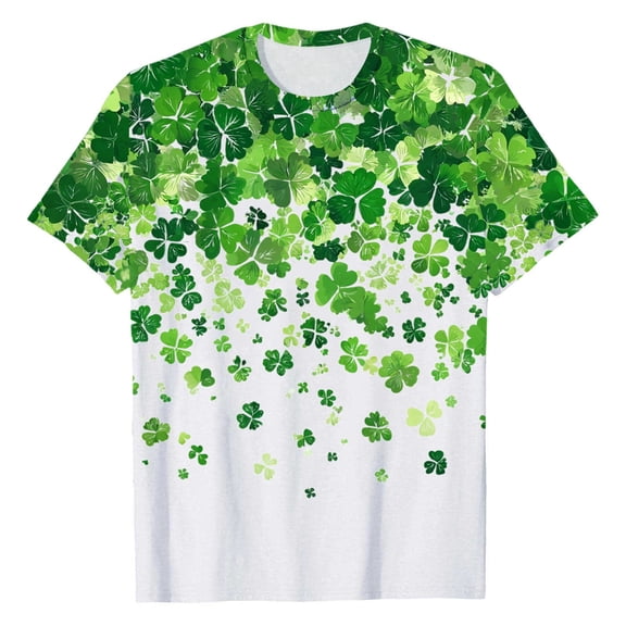 St. Patrick's Day Tops for Women Casual Short Sleeve T Shirt Work Blouse