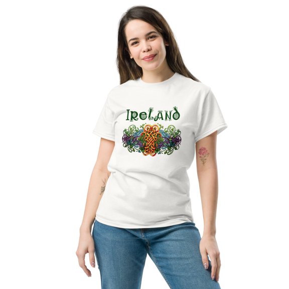 St Patrick's Day, Traditional Irish Designs, Unisex classic tee (White, S)