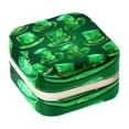 thumbnail image 1 of St. Patrick's Day Travel Portable Square Jewelry Box for Rings, Earrings, Necklaces, Bracelets - Girls and Women, 1 of 6