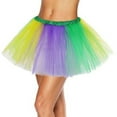 thumbnail image 1 of St. Patrick's Day Tulle Skirts Womens Rave Outfits Elastic Waist Tutu Mesh Mini Skirts Dance Party Yellow, Free Size, 1 of 5