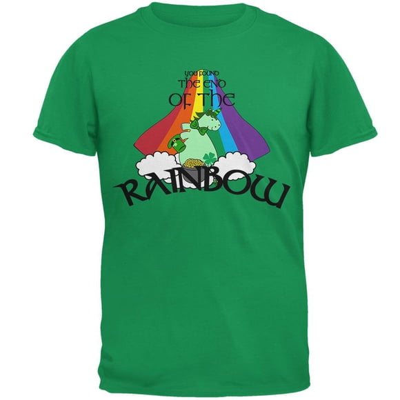 St. Patrick's Day Unicorn End Of The Rainbow Irish Mens T Shirt Irish Green SM