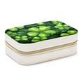 thumbnail image 1 of St. Patrick's Day Velvet Portable Jewelry Box with Removable Compartment - Necklace, Earring, and Travel Organizer - Gift, 1 of 7