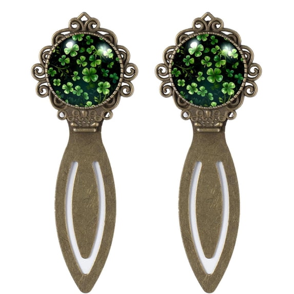 St. Patrick's Day Vintage Copper-Colored Lace Bookmarks - Set of 2 Stainless Steel Book Markers for Readers and Book Lovers