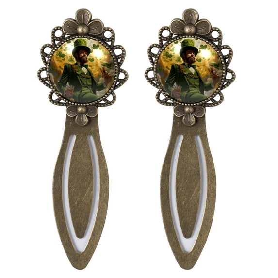 St. Patrick's Day Vintage Copper-Colored Lace Bookmarks: Stainless Steel Gifts for Readers and Book Lovers - Includes 2 Bookmarks
