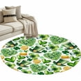 thumbnail image 1 of St. Patrick's Day Washable Area Rug&nbsp;3 ft Watercolor Spring Lucky Shamrocks Love Heart Green Hats Soft Round&nbsp;Rugs for Living Room, Non Slip Carpet for Bedroom&nbsp;Entryway Dining Room, 1 of 9