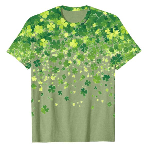 St. Patrick's Day Womens Tops Trendy Short Sleeve T Shirt Womens Blouse