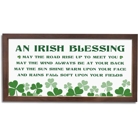 St. Patrick's Day Wood Decor, Irish Blessing Decors, Decorative Wooden Signs and Plaques, Farmhouse Artwork for Home Office Decor, Irish Blessing Gift, Housewarming Gift, 157.50.3 inches