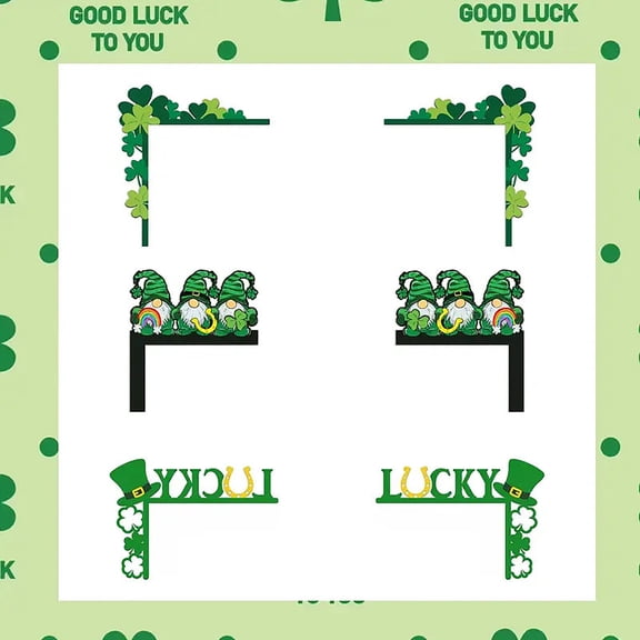 St. Patrick's Day Wooden Door Corner Decoration, Creative Holiday Home Decor Wooden Craft For Indoor And Outdoor Use, Festive Irish Themed Home Accent Ornament For Walls, Corners,