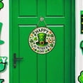 thumbnail image 1 of St Patrick's Day Wooden Sign Holiday Hanging Decor with Clover Design Wood Wall Art for Home Office Front Door Party Decorations(A), 1 of 6