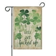 thumbnail image 1 of St.Patrick's Day Yard Flags Irish Garden Flag Shamrock Clovers Holiday Farmhouse Welcome Flag 12.5''×18'' Burlap Vertical Double Sided Welcome Flags for Home,Holiday Gift, 1 of 4