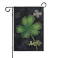 thumbnail image 1 of St. Patrick's Day Yard Flags Irish Holiday Outdoor Flag Shamrock Clovers Green Farmhouse Yard Flags 12.5''×18'' Burlap Vertical Double Sided House Flag for Home,Garden Decor, 1 of 4