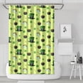 thumbnail image 1 of St. Patrick's Day and Rainbows Shower Curtain 72"x72", Waterproof Washable Bathroom Decor Set with 12 Hooks, 1 of 6