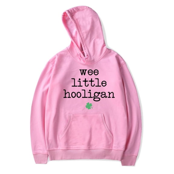 St Patrick's Day merch  Wee Little Hooligan  Hooded Drawstring Pocket Sweatshirt Men/women funny  Pullover