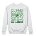 St. Patrick's Day retro curvy text Dublin Belfast Galway St. Louis