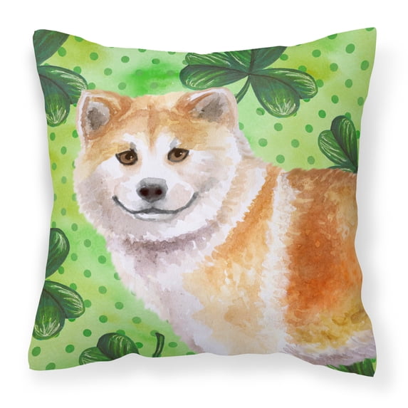 St Patrick's Design with Dog Fabric Decorative Pillow