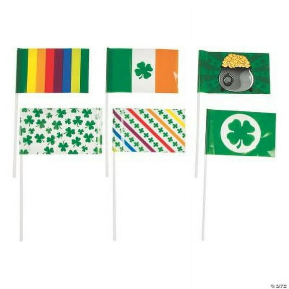 St. Patricks Flags - 72 Pc., St. Patrick's Day, Party Decor, 72 Pieces