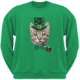 thumbnail image 1 of St. Patrick's Funny Cat Irish Green Adult Sweatshirt, 1 of 1