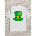 thumbnail image 1 of St. Patrick's Hat for men white Wearable year-round Fashion Unisex Shirt Cotton tshirts Unique Design Unisex Shirt Short Sleeve tshirts, 1 of 7