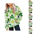 thumbnail image 1 of St. Patrick's Hoodies for Kids Shamrock Long Sleeve Graphic Hooded Sweatshirt with Pockets for Boys Girls Pullover Top, 1 of 1