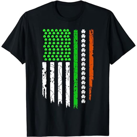 St. Patrick's Irish American Flag Ireland Flag ST PATRICKS T-Shirt