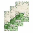 thumbnail image 1 of St. Patrick's Kitchen Dish Towels for Drying Dishes Set of 3, Lucky Shamrock Green Eucalyptus Floral Vintage Waffle Weave Microfiber Hand Tea Bathroom Towels Quick Dry & Absorbent Towel 15.7x23.6, 1 of 7