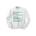 thumbnail image 1 of St Patrick's List St Patrick's Day Sweatshirt 2X-Large White, 1 of 1