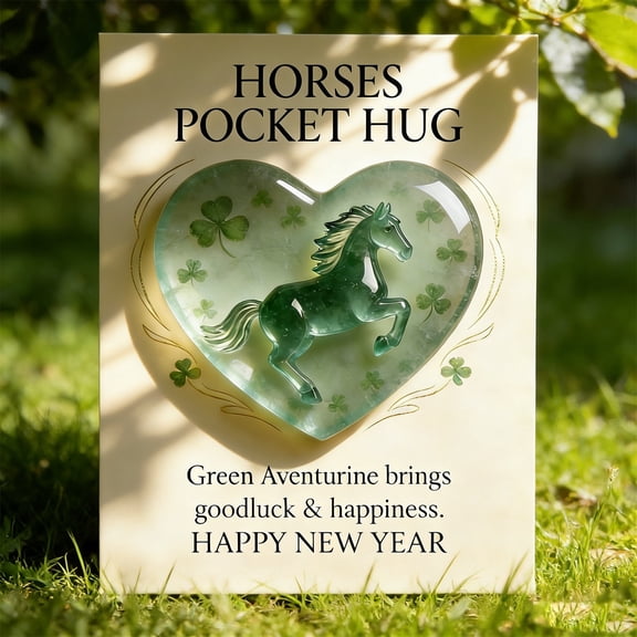 St. Patrick's Lucky Healing Pocket Card Horse Year St. Patrick's Lucky Healing Pocket Card Healing Inspirational Keepsake for Comfort & Good Luck Gift for Friends, Family, Wallet or Bag Token
