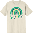 thumbnail image 1 of St. Patrick's Lucky Rainbow Natural Men's Crew Neck Short Sleeve Tee-3XL, 1 of 2