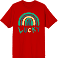 thumbnail image 1 of St. Patrick's Lucky Rainbow Red Men's Crew Neck Short Sleeve Tee-3XL, 1 of 2