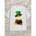 thumbnail image 1 of St. Patrick's Pot mens white Stylish summer outerwear Basic Unisex Shirt Graphic Tee tshirts Funny Unisex Shirt Short Sleeve tshirts Casual Unisex Shirt Cotton tshirts, 1 of 7