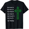 thumbnail image 1 of St. Patrick's Prayer Irish Green Christian Cross tshirt T-Shirt, 1 of 4