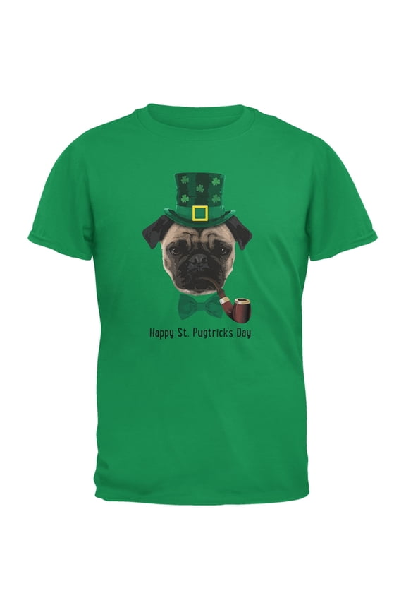 St. Patrick's - Pugtrick's Day Funny Pug Irish Green Youth T-Shirt