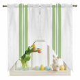 thumbnail image 1 of St. Patrick's Swag Kitchen Curtain Valances, Day Green Stripe Minimalism Style Rod Pocket Curtains Window Treatment Decor Valances for Bedroom Bathroom, 2 Panels 36 x 63 Inch, 1 of 9