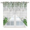thumbnail image 1 of St. Patrick's Swag Valances for Windows 2 Pack, Kitchen Window Curtains 36 Inch Length, Luck Shamrock Eucalyptus Leaves Flowers Grey Wooden Privacy Swag Curtains for Living Room/Bathroom 36"x36", 1 of 8