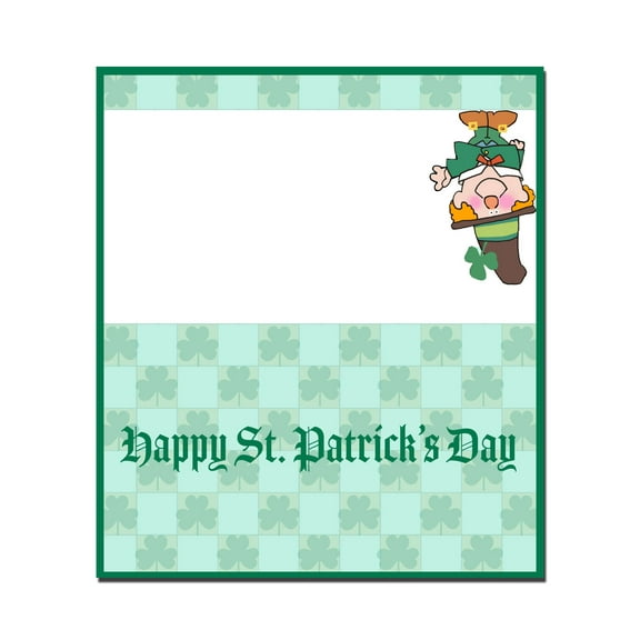 St. Patricks Tent Cards  3.54 - Unfolded, 3.52- Folded, 25 Cards  77026