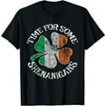 thumbnail image 1 of St. Patrick's Time For Some Shenanigans Clover Funny Party T-Shirt, 1 of 3