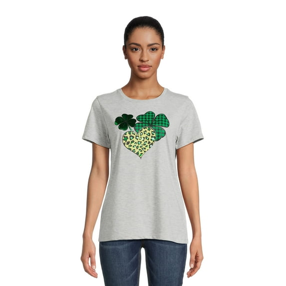 St. Patrick's Women's Shamrock Love Graphic T-Shirt, from Way to Celebrate, Sizes S-3XL